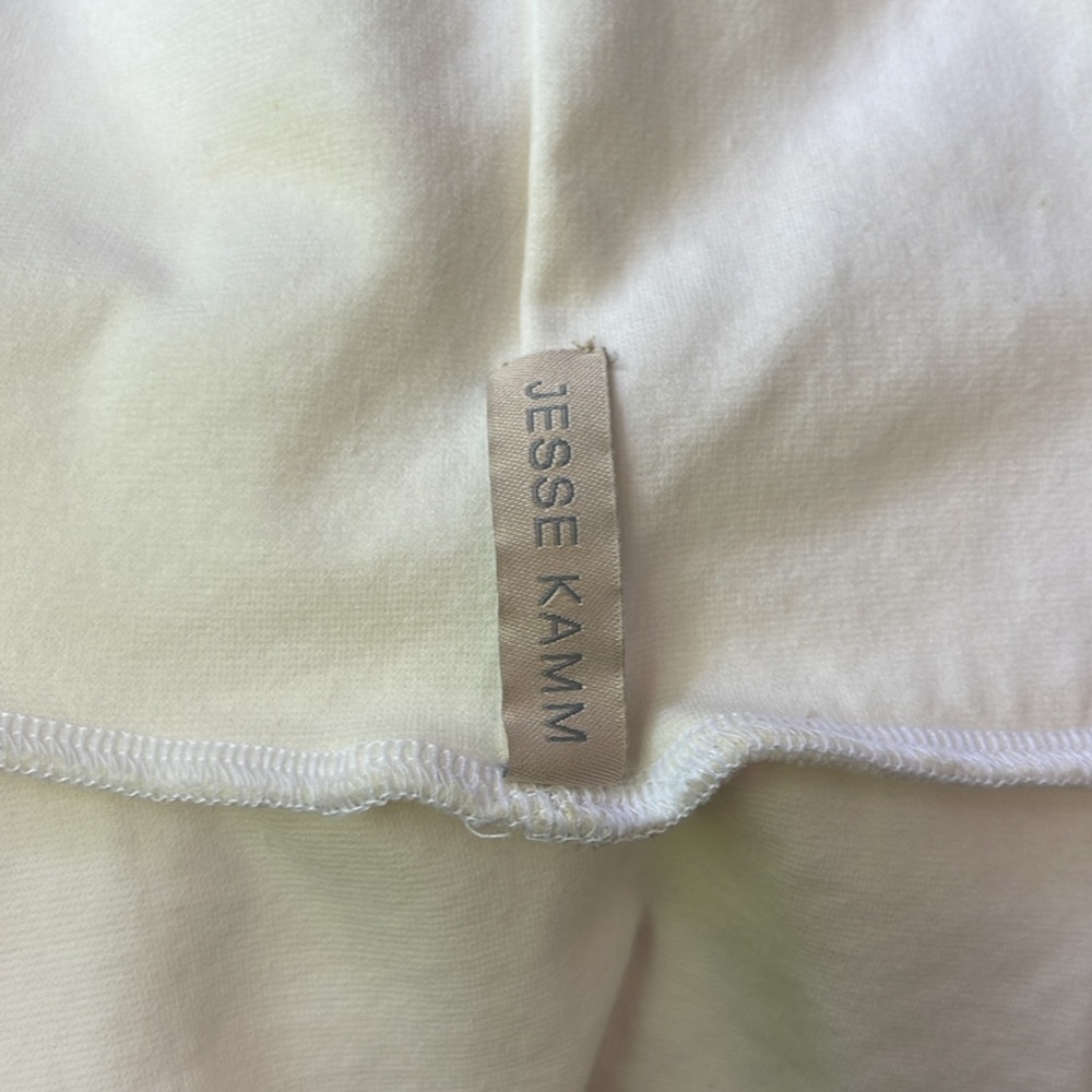 Jesse Kamm Cream Sleeveless Crop Tank Top - Picture 11 of 11